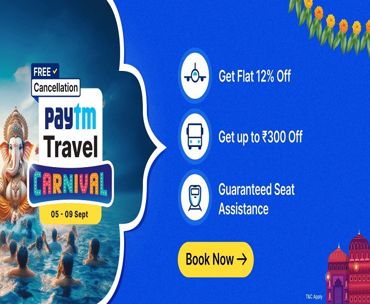 Paytm launches Travel Carnival Sale for Ganesh Chaturthi; offers exclusive discounts on flight, train and bus tickets